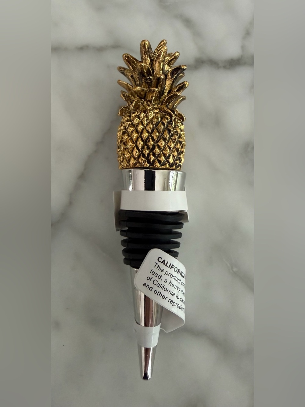 POTTERY BARN Pineapple Wine Bottle Stopper NWT New